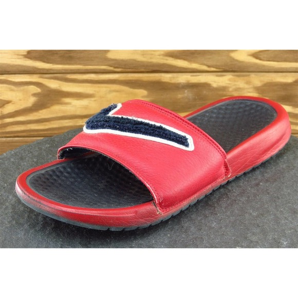 Nike Size 7 M Red Slide Synthetic Men Shoes AO2805 - Picture 1 of 8